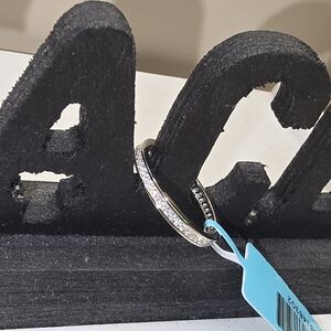 Size 7 Sterling Silver 925 Moissanite band - GRA Certified.